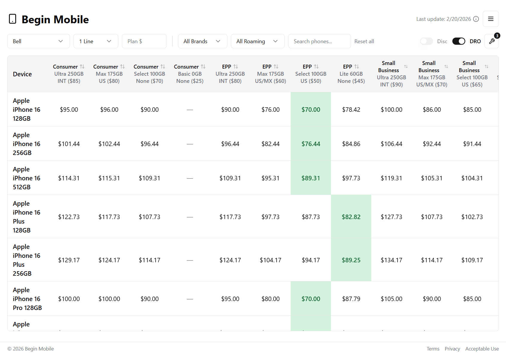 Choose Customer Type